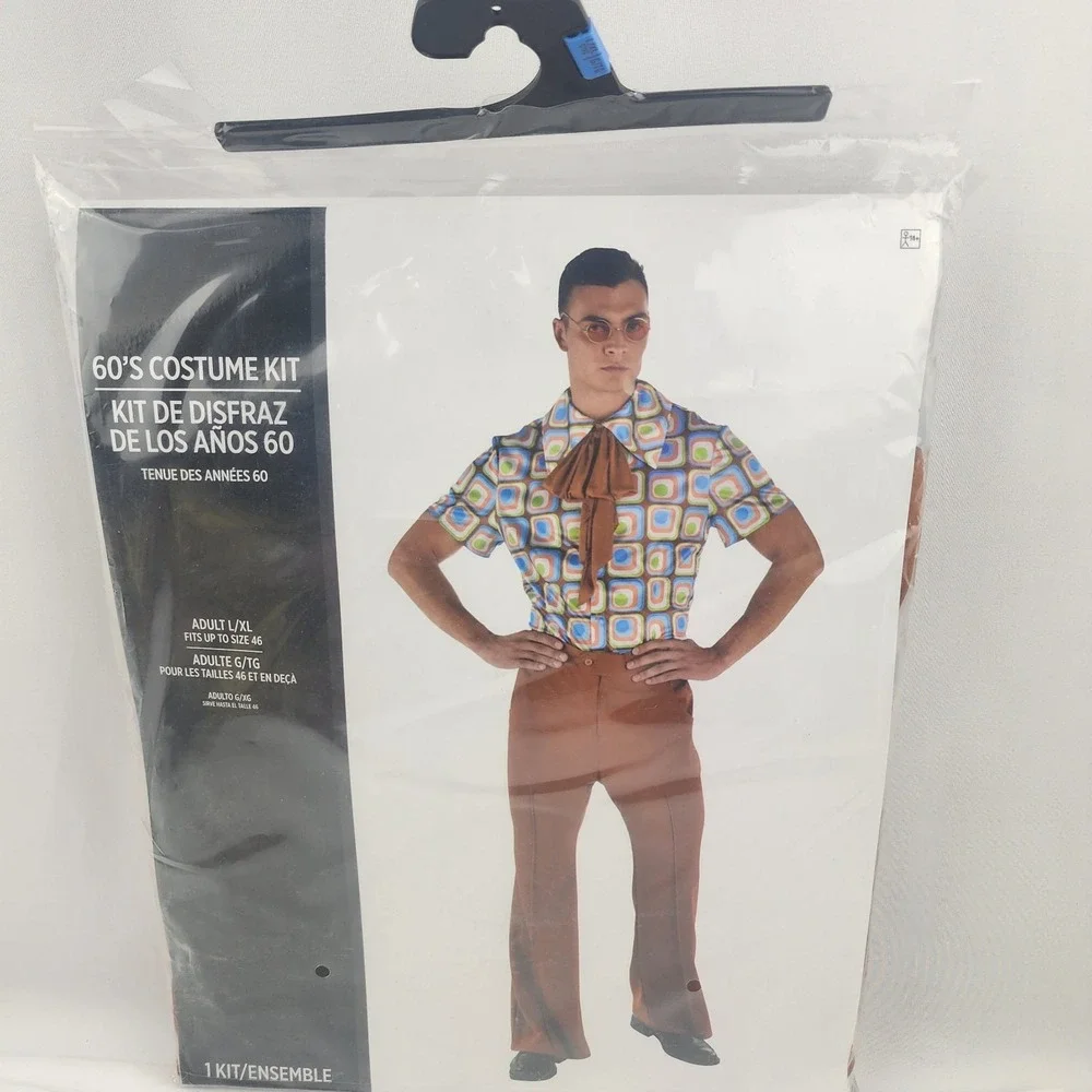 60s Men's Costume Kit L/XL Retro Mod Man Suit Yourself Halloween Groovy - Picture 1 of 5